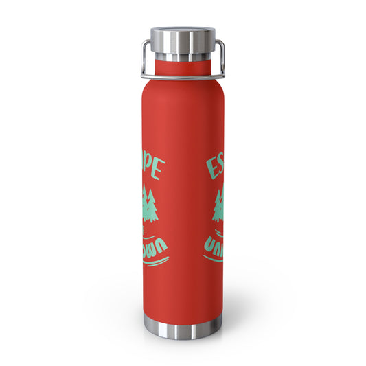 'Escape to the Unknown' Adventure Copper Vacuum Insulated Bottle 22oz