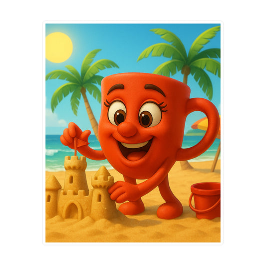 Mugsy Fun Beach Themed Decals - Summer Vibes Decor