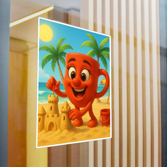 Mugsy Fun Beach Themed Decals - Summer Vibes Decor