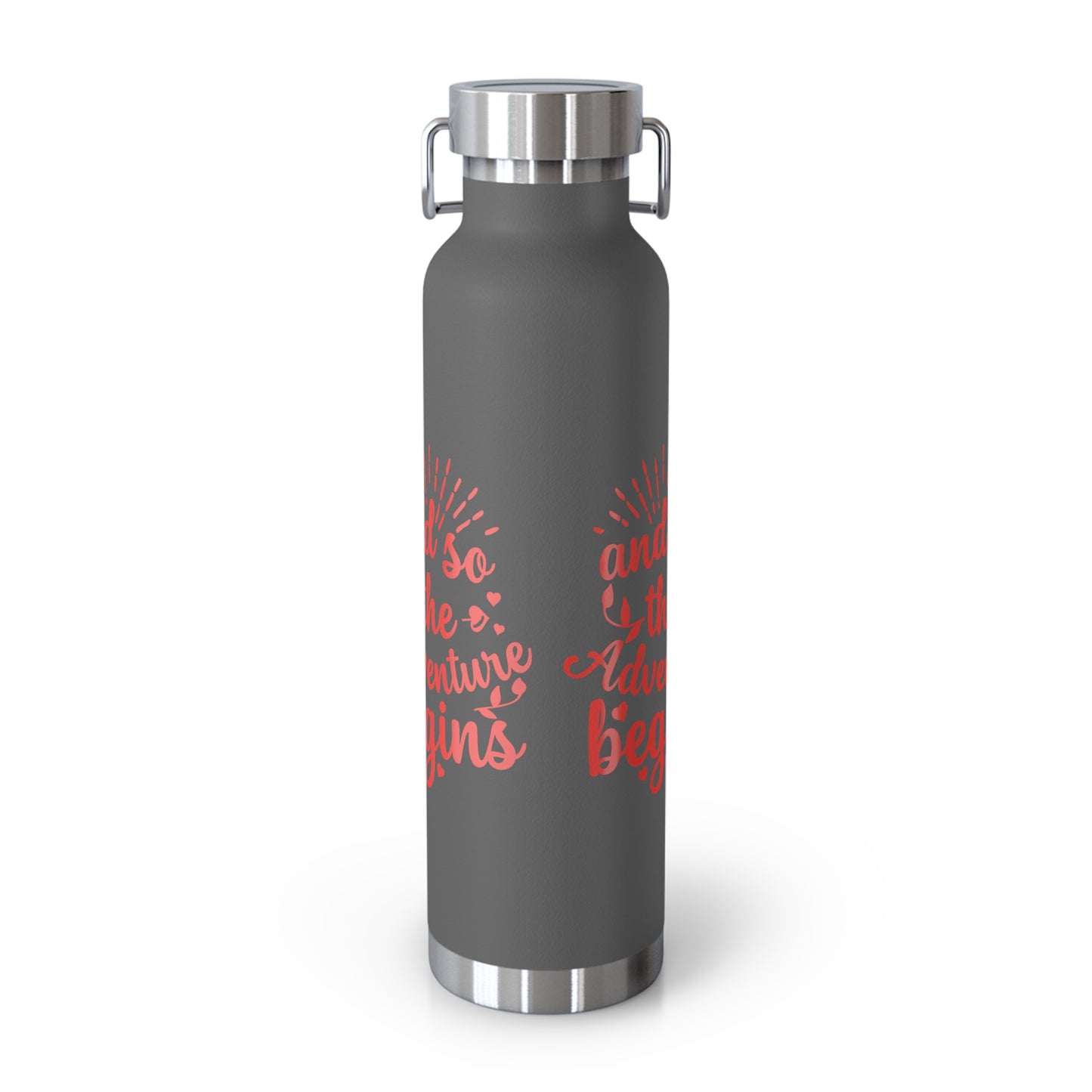 'The Adventure Begins' Vacuum Insulated Water Bottle - 22oz