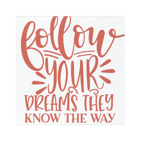 Inspirational Car Magnets - Follow Your Dreams, Motivational Decor for Vehicles, Gifts for Dreamers, Car Accessories, Travel Inspiration