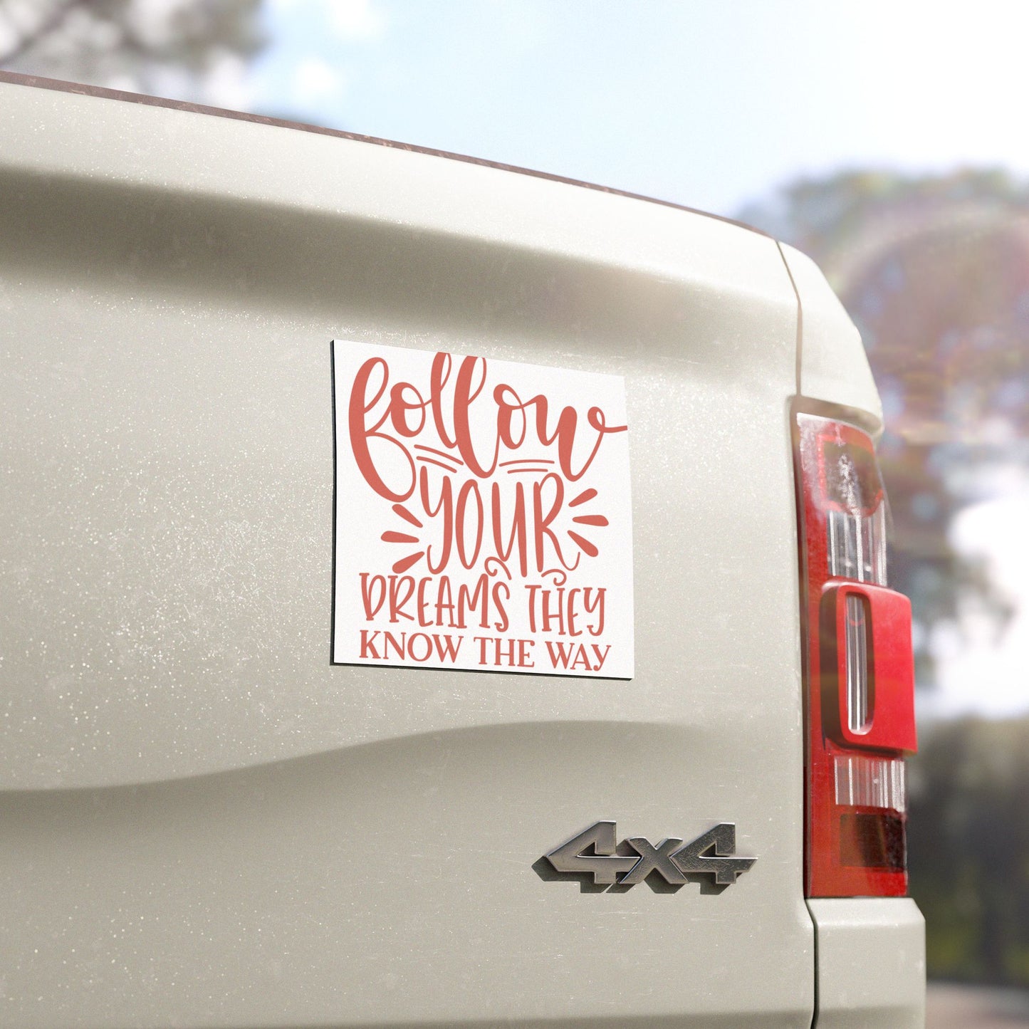 Inspirational Car Magnets - Follow Your Dreams, Motivational Decor for Vehicles, Gifts for Dreamers, Car Accessories, Travel Inspiration